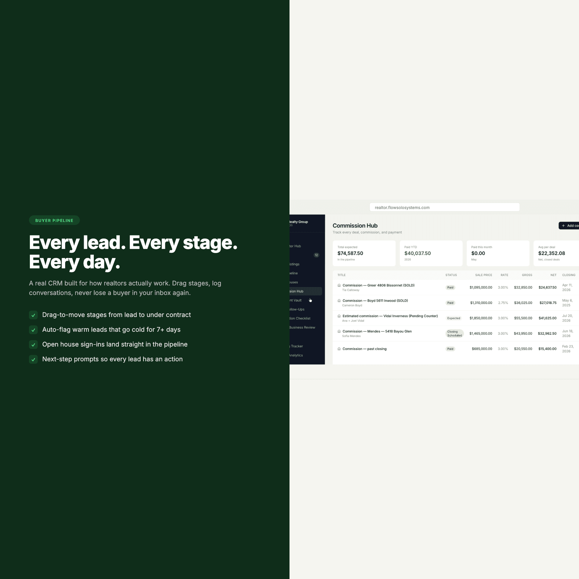 Realtor OS — feature highlight
